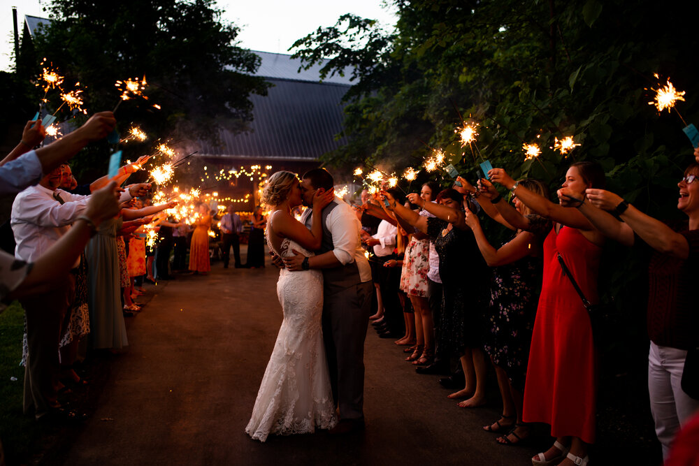 9 PM: Staged Exits - Whether you plan a staged exit or not, you can be sure I will be ready to handle the most challenging lighting condition. If you are looking to have a staged exit but need ideas don’t be afraid to reach out- I’ve been apart of many unique exits!